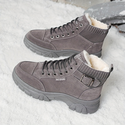 Unisex Winterstiefel mit Schnürung und Kunstfellfutter – Warm & Robust