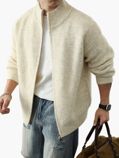 Herren Strickjacke mit Reißverschluss – Lässiger Pullover im modernen Design für Alltag und Freizeit