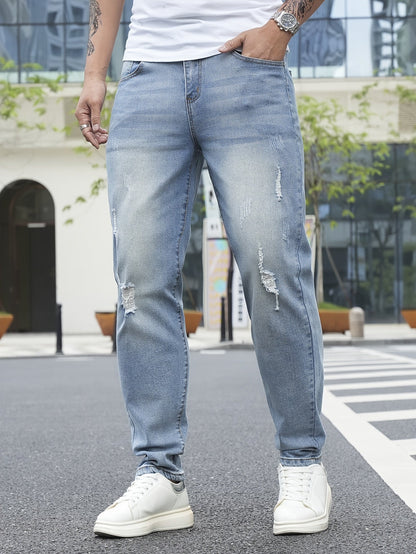 Herren Jeans im Streetstyle mit Destroyed-Details – Lässige Freizeithose für Alltag & Ausgehen
