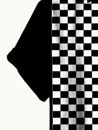 Herren Kurzarm Freizeithemd mit Karomuster und modernem Schnitt – Trendiges Resort Shirt für Alltag und Ausgehen