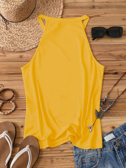 Damen Sommer Tanktop mit Blumenmuster – Lässiges Freizeitshirt für den Alltag und Urlaub