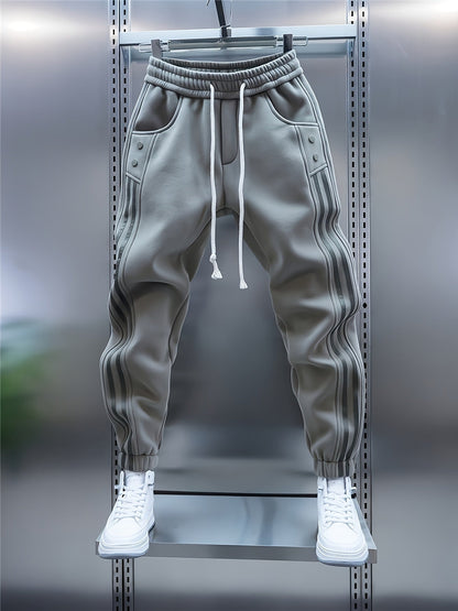 Herren Jogginghose Sportstyle mit Streifen und modernen Details