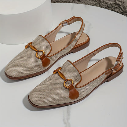 Damen-Slingback-Loafer mit Schnalle – Eleganter Sommerschuh für Freizeit und Büro
