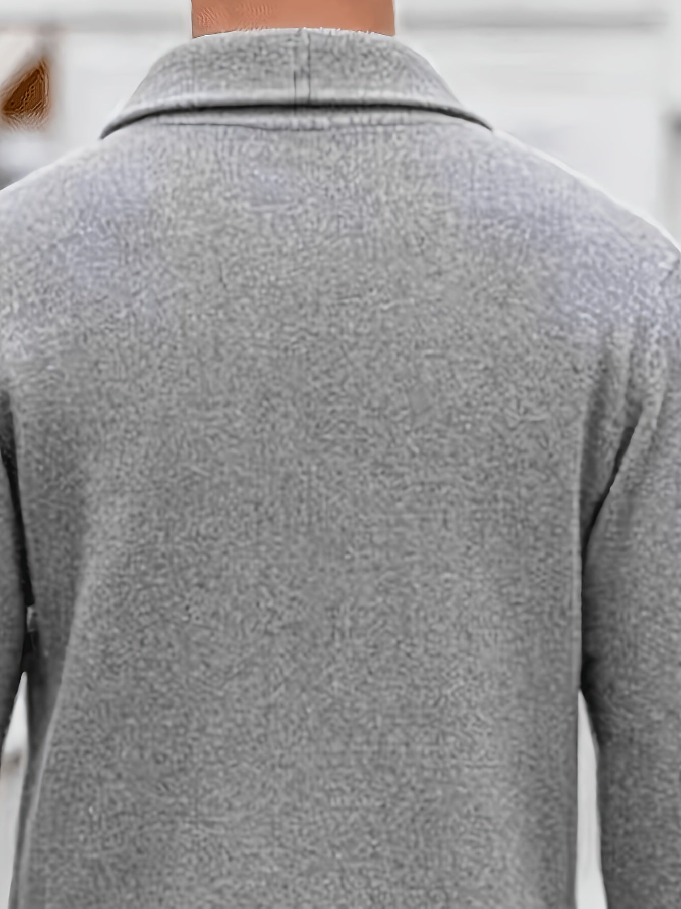 Herren Cardigan mit Schalkragen, Knopfleiste und Taschen, marineblau