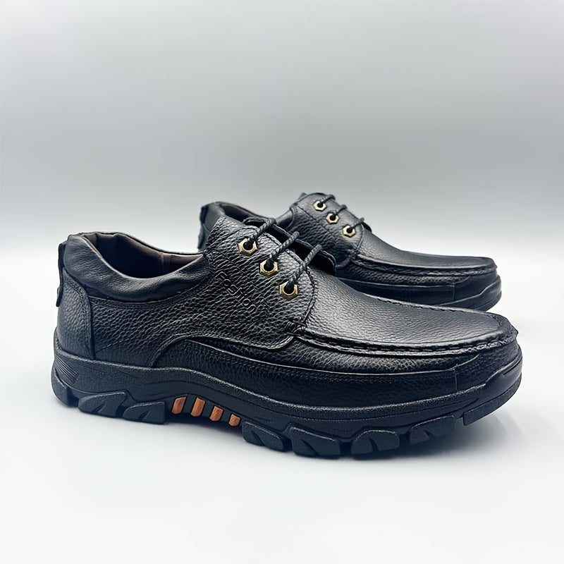 Herren Outdoor Freizeitschuhe mit rutschfester Sohle – Elegante Business-Leder Halbschuhe für Alltag und Büro