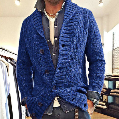 Herren Strickjacke Vintage Stil mit Reverskragen – Modische Strickjacke für Freizeit & Büro