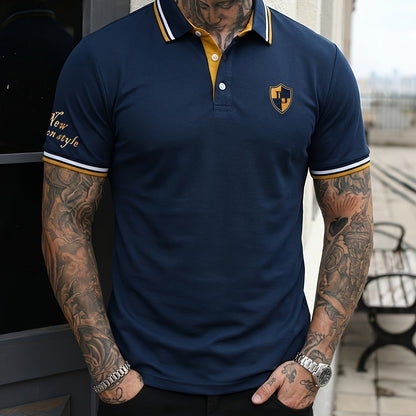 Herren Poloshirt mit Stickerei – Klassischer Casual Style für Alltag und Freizeit