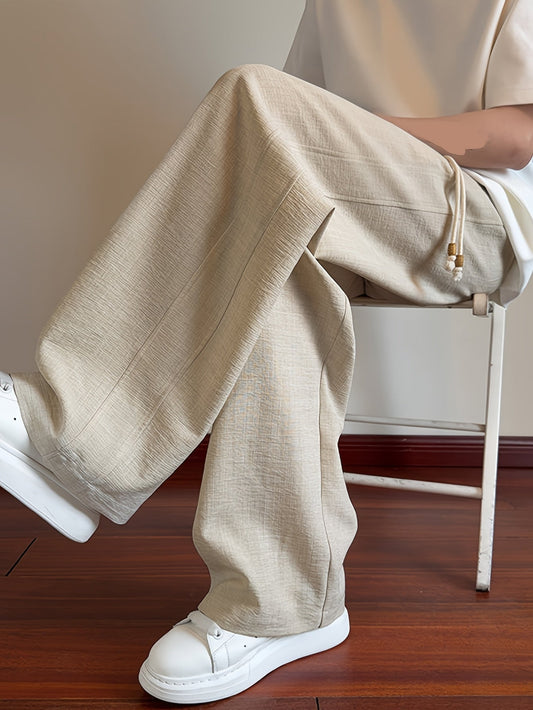 Damen Weit Bein Hose mit Kordelzug – Stilvolle Freizeit- und Alltagsmode