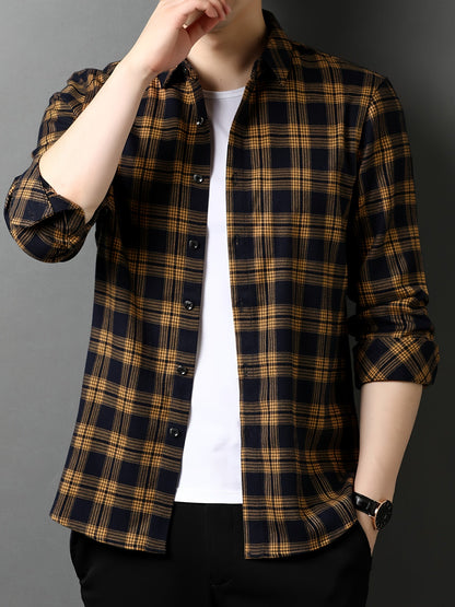 Herren Modernes Karohemd – Eleganter Freizeit- und Business-Look