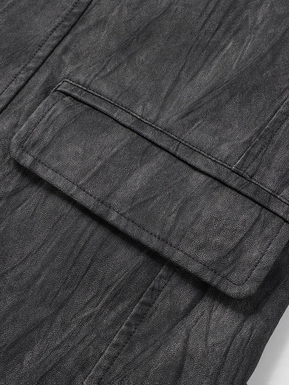 Herren Sakko Jacke mit Reißverschlussdetails und Knopfverschluss