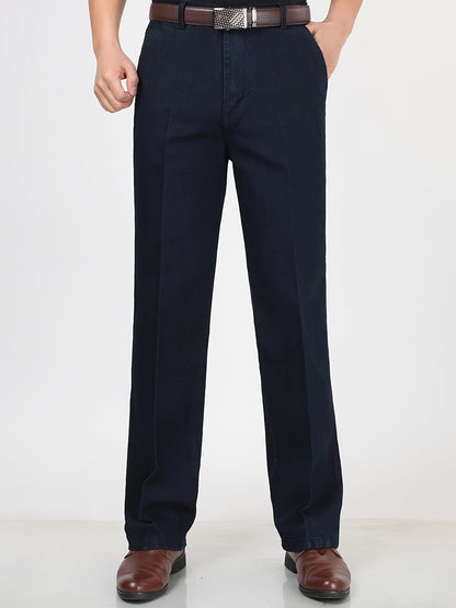 Herren Business Casual Gerade Jeanshose – Komfortabler Schnitt für Alltag & Büro