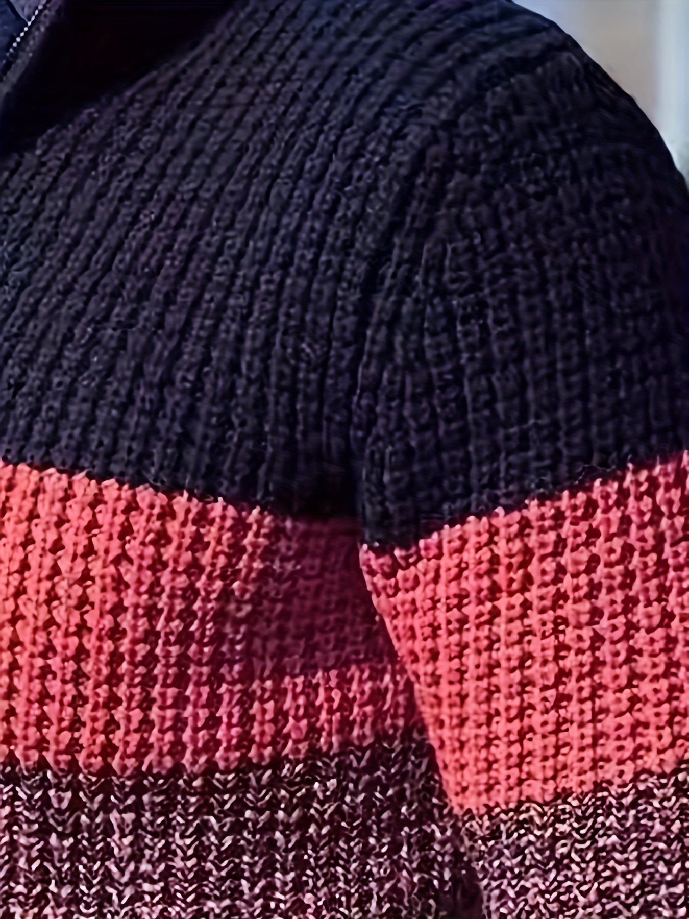 Herren Strickpullover mit Streifenmuster und Stehkragen – Stilvoller Freizeitpullover mit Zipper für Alltag und Büro