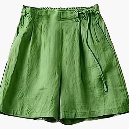 Damen Weite Freizeithose Shorts – Elegante High-Waist Culottes für Alltag und Büro