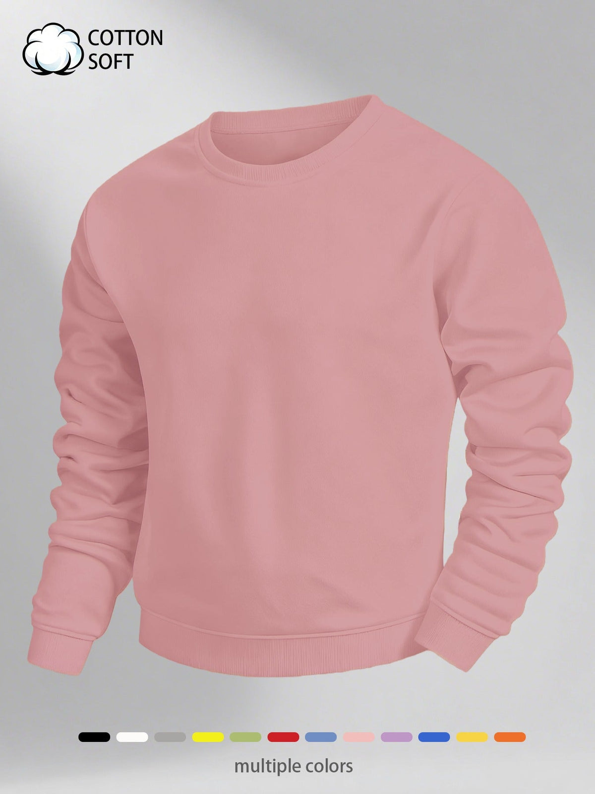 Herren Basic Rundhals Sweatshirt – Klassischer Look für Alltag & Freizeit