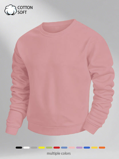 Herren Basic Rundhals Sweatshirt – Klassischer Look für Alltag & Freizeit