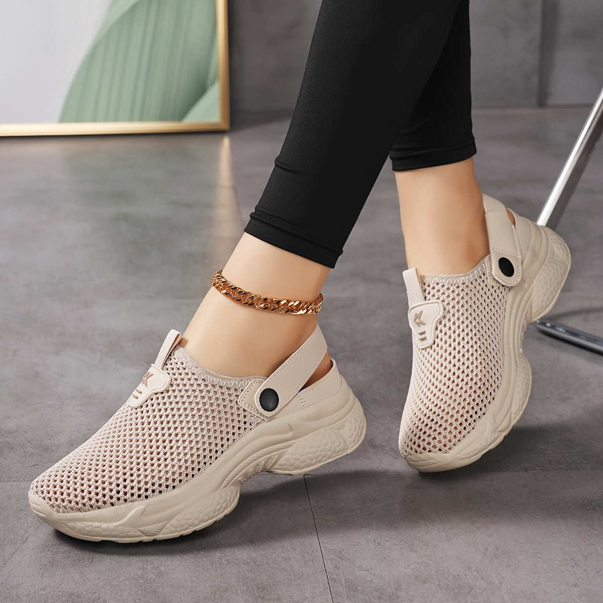 Damen Slip-On Sportliche Clogs – Bequeme Freizeitschuhe mit Fersenriemen
