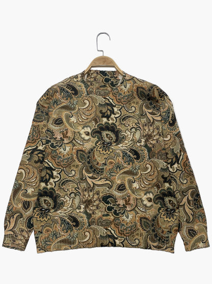 Damen Vintage Pullover mit Paisley-Muster – Eleganter Freizeit-Look für Alltag und Büro