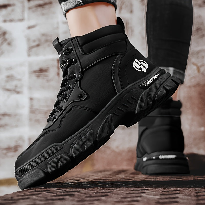 Unisex Winterstiefel Schnürschuh, robuster Wanderschuh, hoher Schaft, rutschfeste Sohle