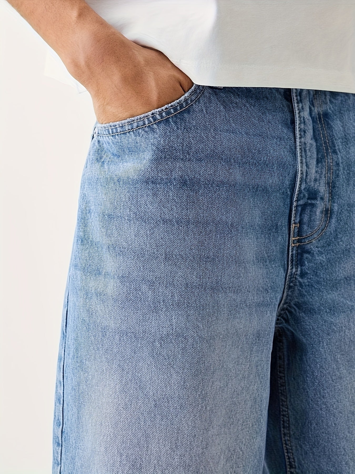 Herren Loose Fit Jeans-Bermuda Shorts – Lässiger Streetwear-Style für Alltag & Freizeit