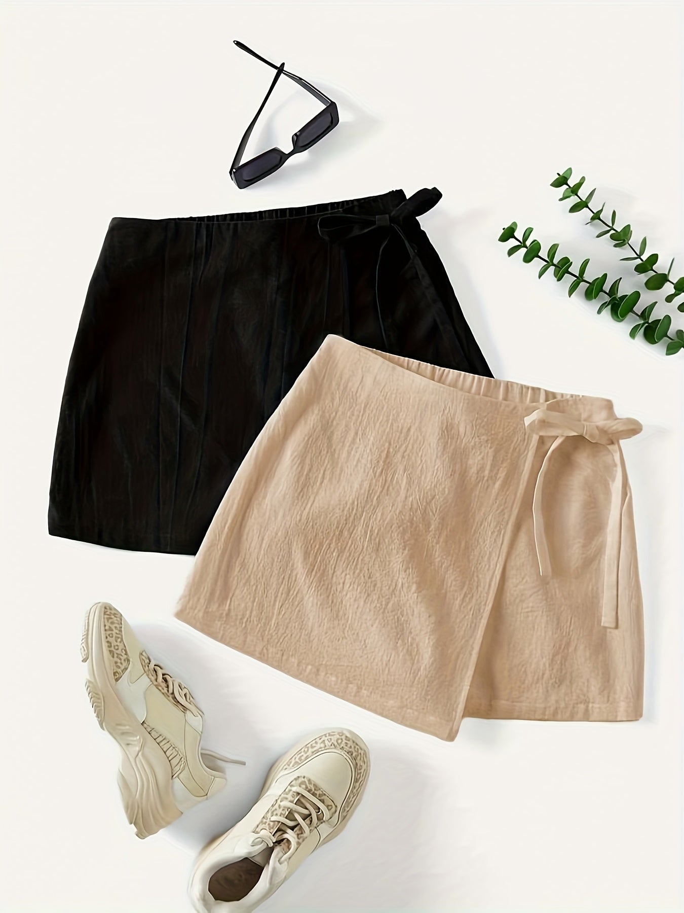 Damen Wickelrock mit Schleife – Modischer City-Look für Alltag und Freizeit