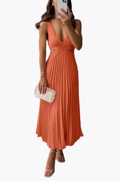 Damen Plissiertes Midikleid Elegant Festlich – Sanne Faltenrock, Abendmode & Partystyle