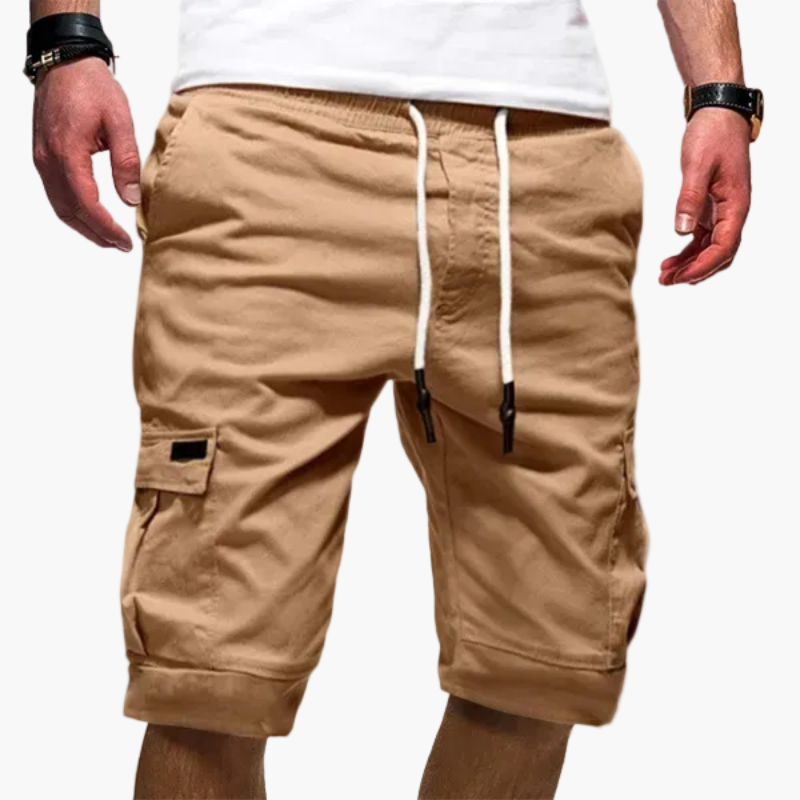 Herren-Cargo-Shorts mit elastischem Tunnelzug-Bund