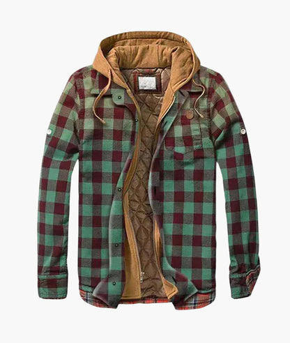 Herren Flanelljacke mit Kapuze – Karierter Freizeitstil für Alltag und Outdoor