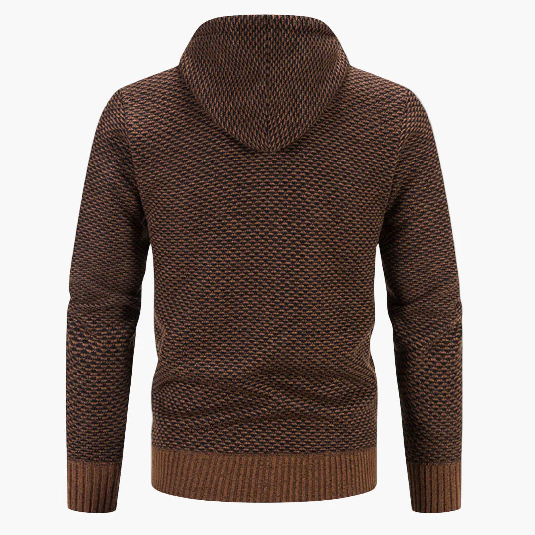 Herren Strickjacke mit Kapuze – Bequemer Freizeit Hoodie für Herbst & Winter