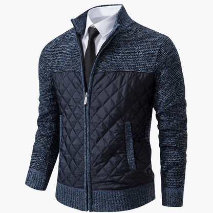 Herren Strickjacke im modernen Casual-Business Stil – Elegante Übergangsjacke mit Stehkragen