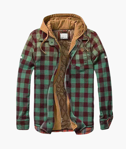 Herren Flanelljacke mit Kapuze – Lässiger Outdoor-Style für Herbst und Winter