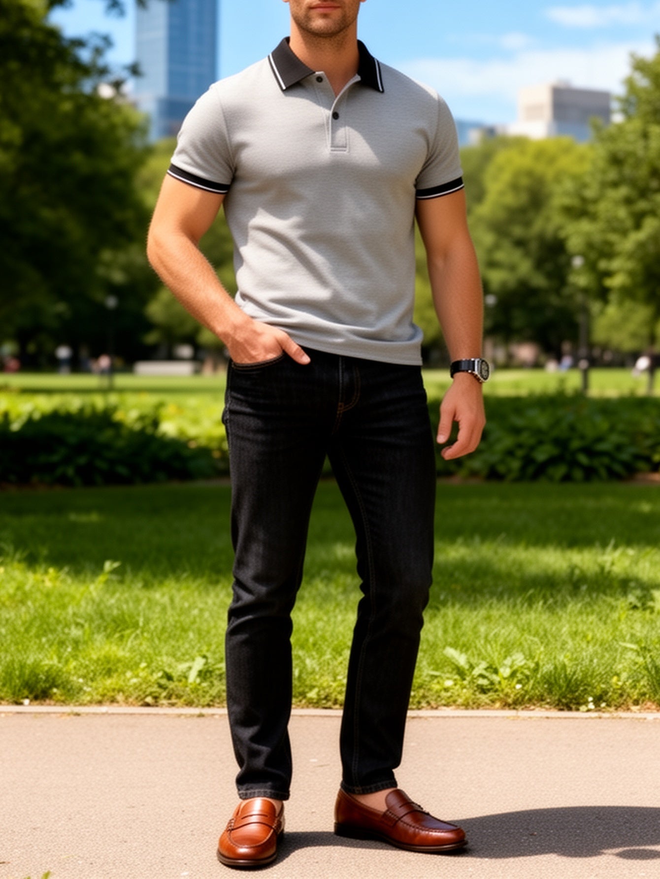Herren Polo-Shirt im modernen Freizeit-Look – Stilvolles Poloshirt für Alltag und Freizeit