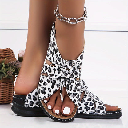 Damen Komfort-Sandalen mit Schleife – Bequeme Sommerschuhe für Alltag und Freizeit
