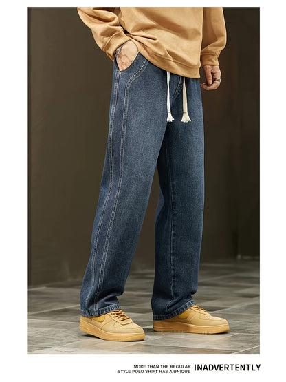 Herren Baggy Jeans im Retro Streetwear Stil – Weite Passform, Ideal für Freizeit und Alltag