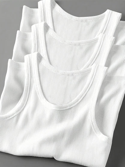 Herren Sportliches Ripp-Tanktop Set – Klassischer Schnitt, Modernes Design, Für Fitness & Freizeit