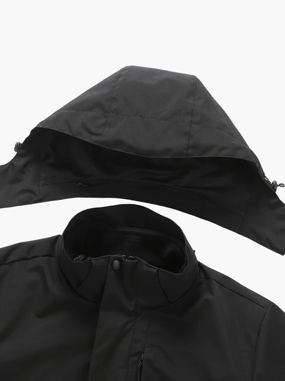 Herren Softshell Outdoorjacke 3-in-1 mit Fleece-Innenjacke – Wasserdicht, Atmungsaktiv, Perfekt für Freizeit und Abenteuer