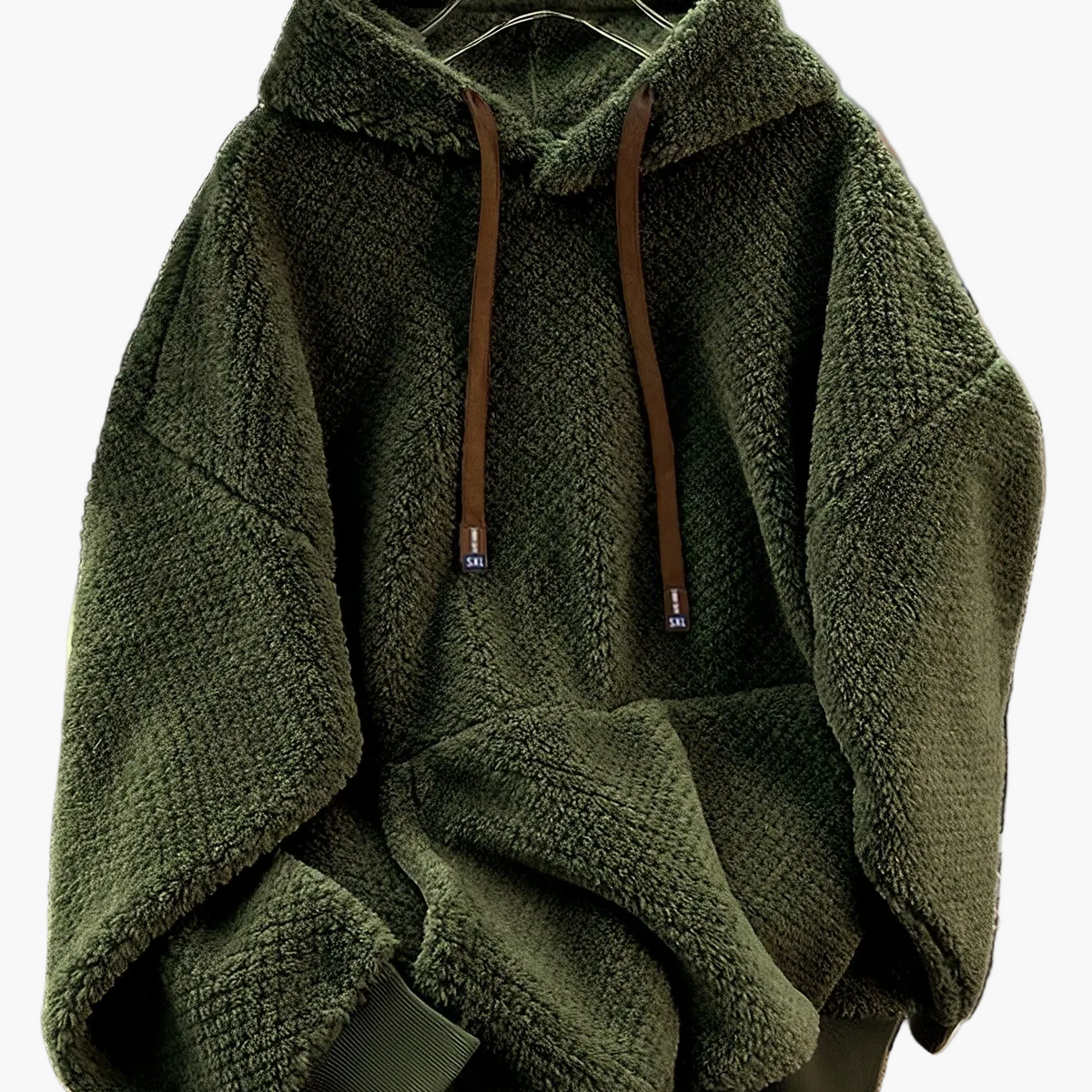 Teddy-Fleece Hoodie für Damen mit Kapuze und Kängurutasche, Kuscheliger Oversize Pullover