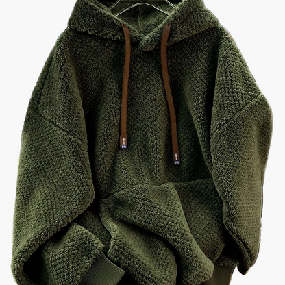 Teddy-Fleece Hoodie für Damen mit Kapuze und Kängurutasche, Kuscheliger Oversize Pullover