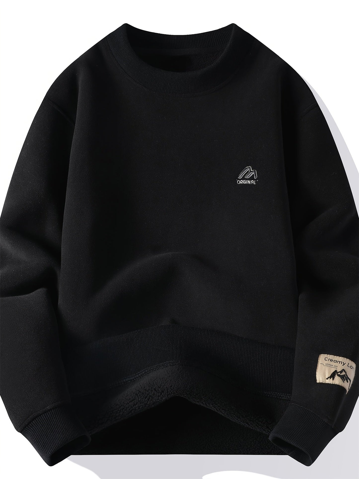 Unisex Langarm Sweatshirt mit Sherpa-Fleece Futter