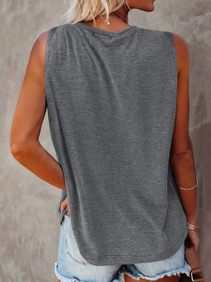 Damen Tanktop mit Mandala-Sonne-Mond-Print – Boho Style Shirt für Freizeit & Sommer