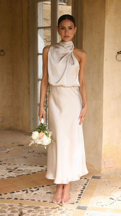 Gabrielle – Ärmelloses Halterneck-Kleid für Damen