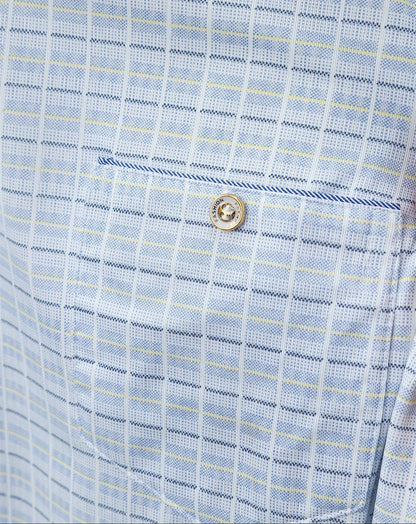 Herren Poloshirt Kariert Modern Business Casual