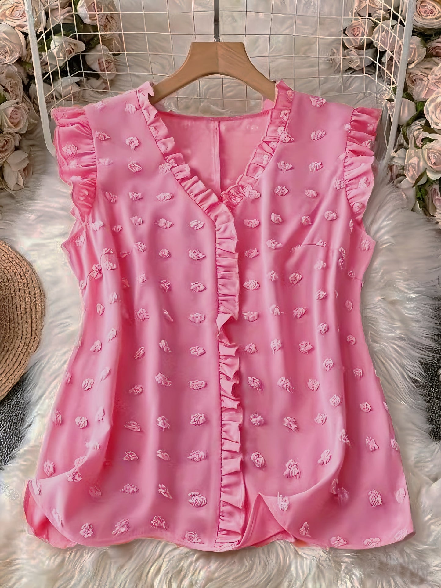 Damen Bluse Elegant mit Volants und Rüschenärmeln – Perfekt für Freizeit & Büro