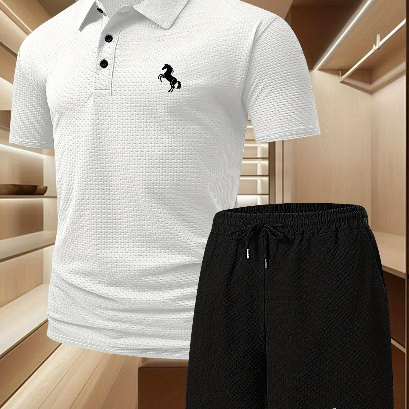 Herren Polo Set – Elegantes Freizeit-Outfit mit Poloshirt und Shorts, Stilvoll & Bequem für Alltag und Freizeit