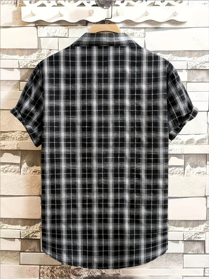 Herren Freizeit Kurzarm-Hemd im Karo-Design – Stilvolle Sommer-Mode für Alltag und Ausgehen