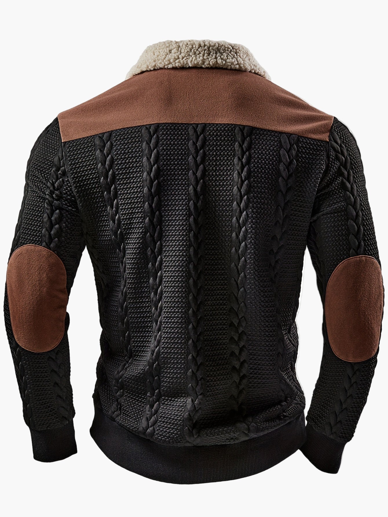 Herren Strickpullover mit Teddykragen und Zier-Reißverschluss – Stilvoller Freizeitpullover für Herbst und Winter