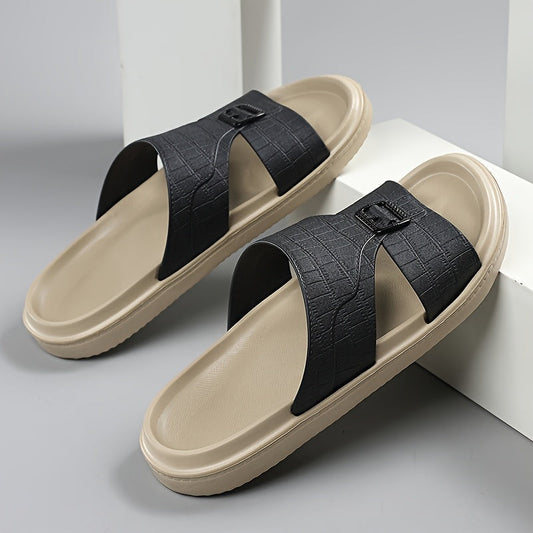 Herren Komfort-Slides mit Schnallen-Detail – Modernes Design für Alltag und Freizeit