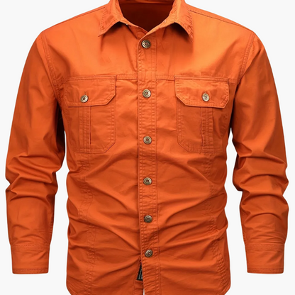 Herren Outdoor-Freizeithemd Langarm – Casual Style mit Brusttaschen, ideal für Abenteuer und Alltag