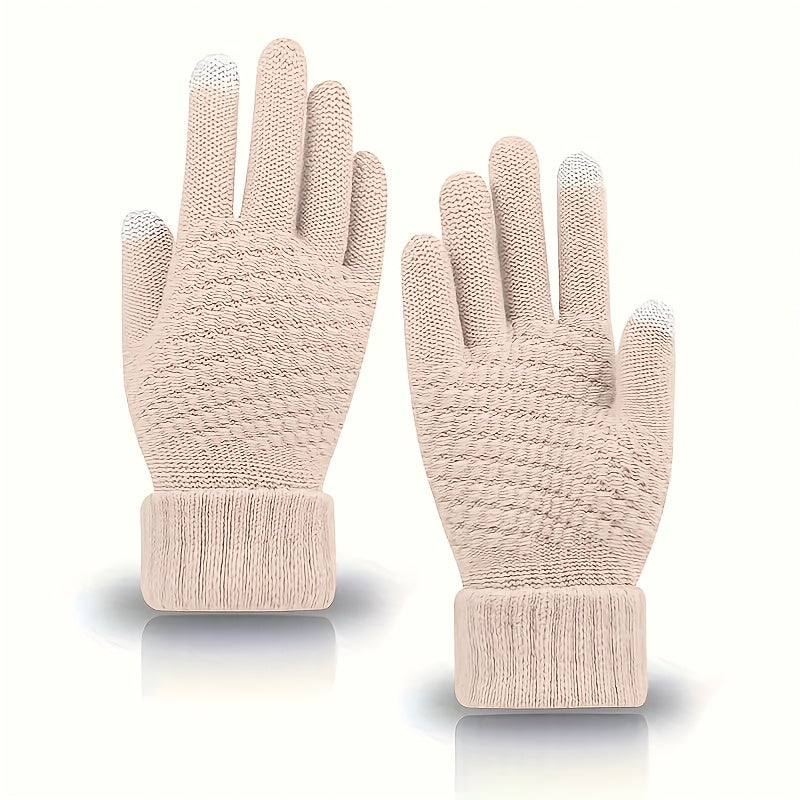 Unisex Winter Strickhandschuhe Touchscreen