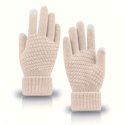 Unisex Winter Strickhandschuhe Touchscreen