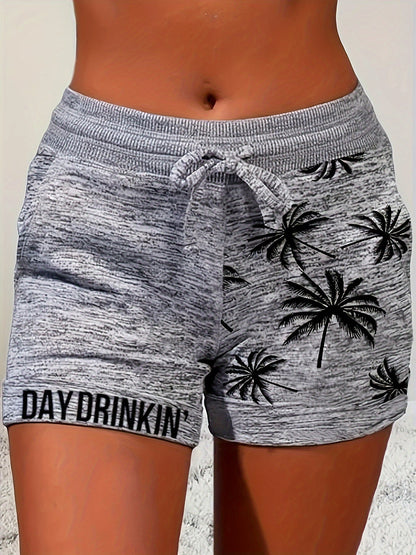 Damen Freizeit-Shorts mit Print und Kordelzug – Perfekt für den Sommer und Urlaub